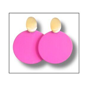 Pink Circles & Olive Resin Drops | NWT